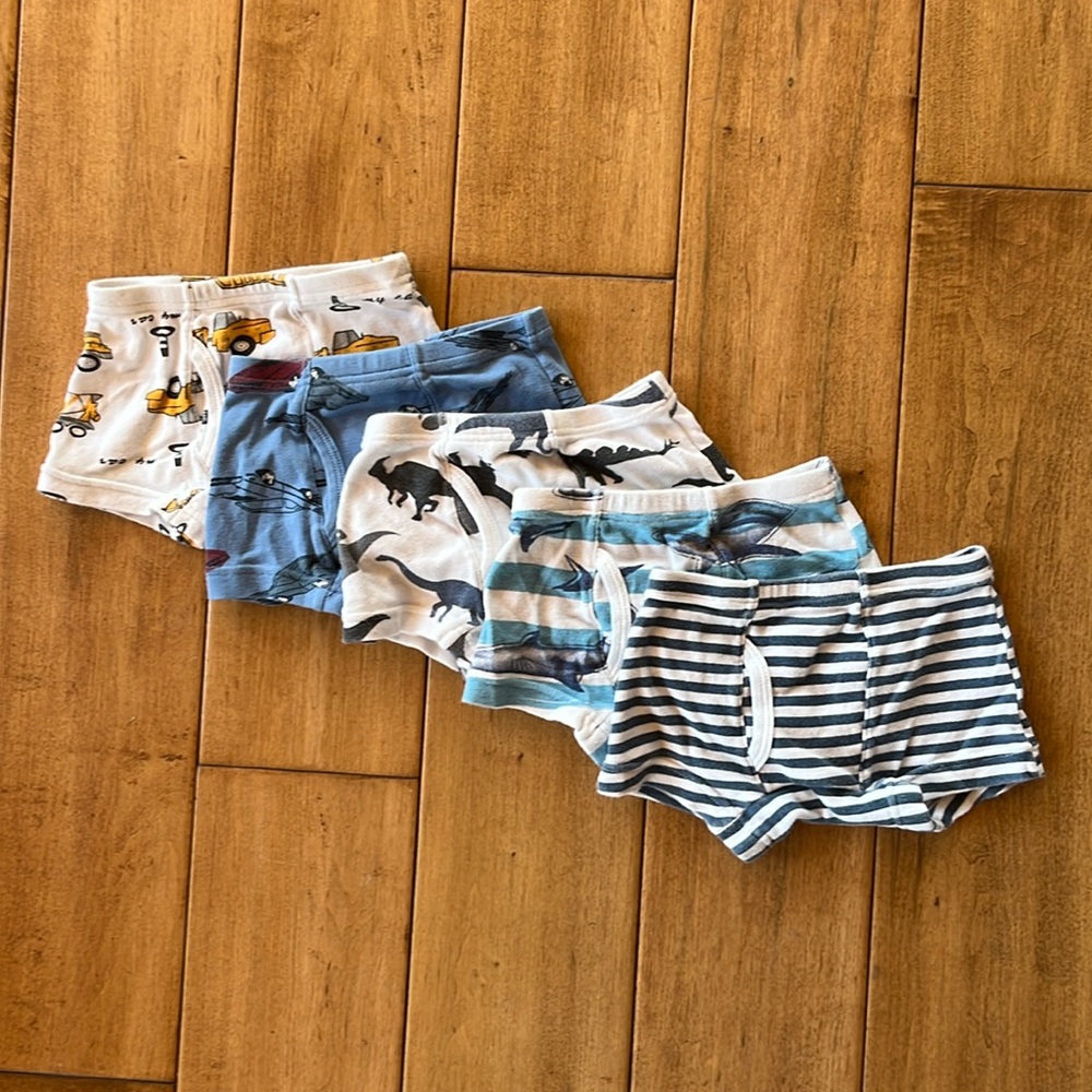 5 pack of toddler boxers - 2 yr